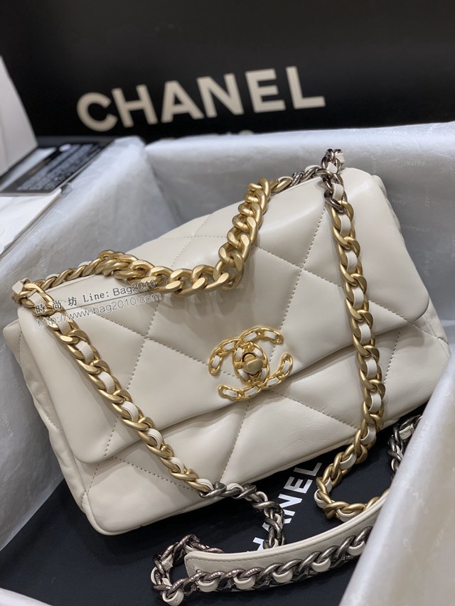 Chanel專櫃新款小號19bag手袋 1160小號 香奈兒原廠山羊皮手提肩背斜挎鏈條女包 djc5252